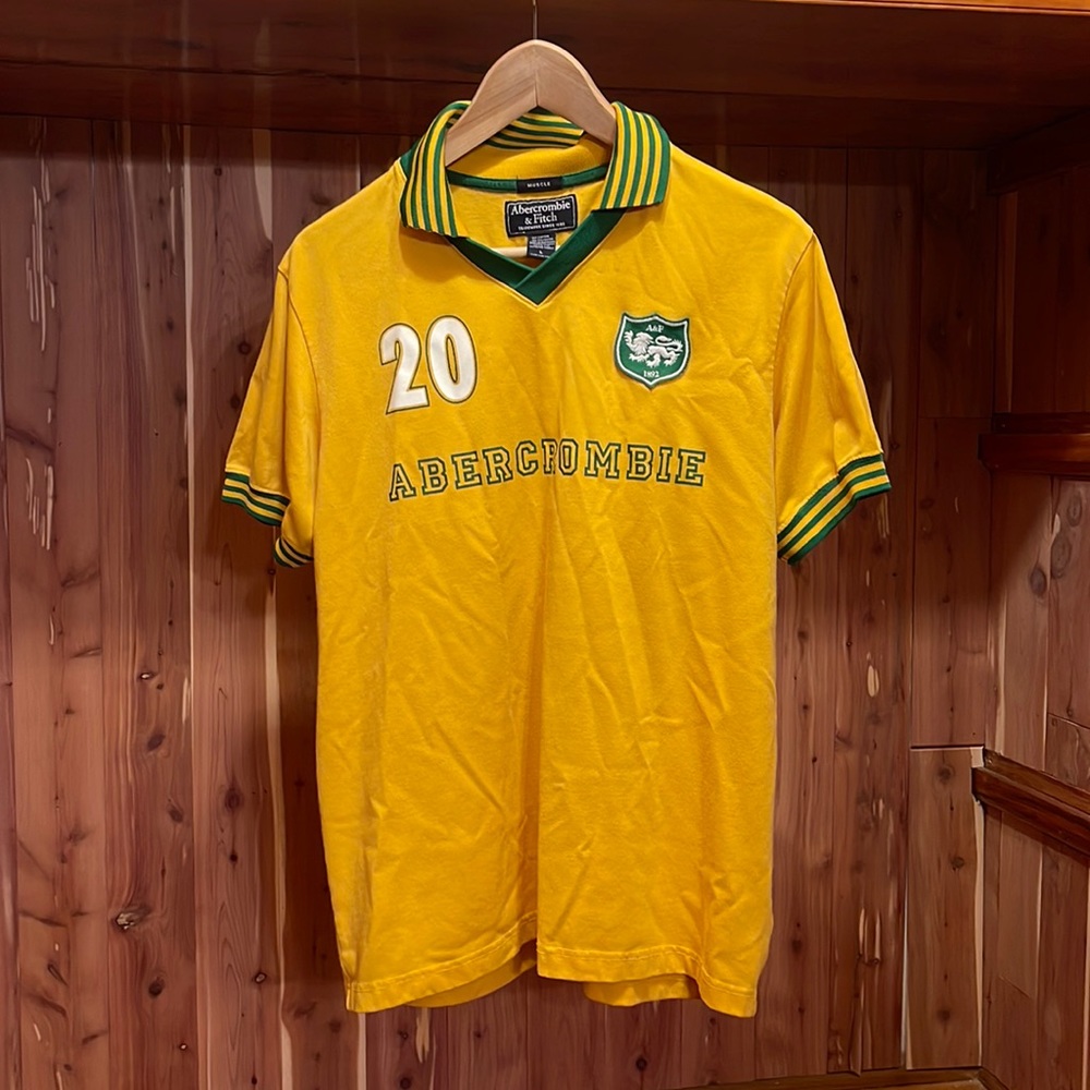 Vintage 90’s Abercrombie & Fitch Yellow Polo Shirt
